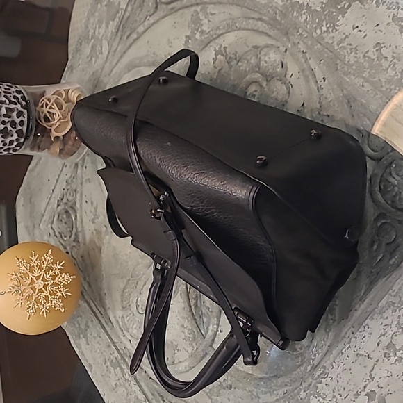 Coach Black Mixed Leather Satchel Crossbody Bag Purse - Picture 7 of 16